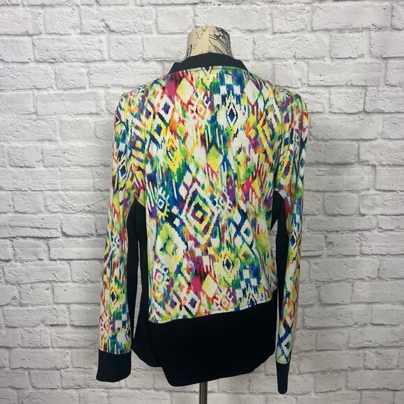 Draper & Damons Multi Color Zip Up Jacket - Size M - Picture 4 of 7